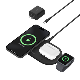 3-in-1 Magnetic Wireless Charging Pad with Qi2 15W