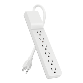 6 Outlet Home/Office Surge Protector with Straight Plug, 10ft Cord