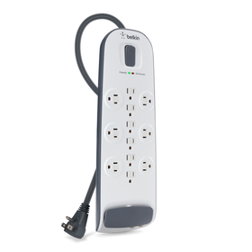 12-outlet Surge Protector with 8 ft Power Cord with Cable/Satellite and Telephone Protection