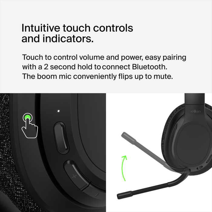 Wireless Over-The-Ear Headphones, , hi-res